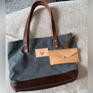 Meanwhile back on the farm tote & envelope wallet